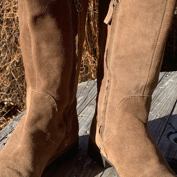 Zara Woman Suede Riding Boots Size EU 40 US 9 - Picture 11 of 16